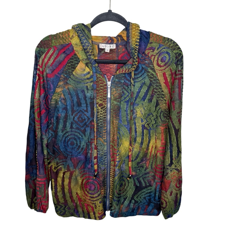 Adore / Multicolored Patchwork Abstract Burnout B… - image 1